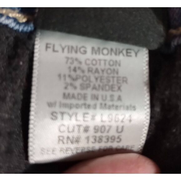 Flying Monkey Jeans Ladies 29 Skinny Distressed - Picture 7 of 8